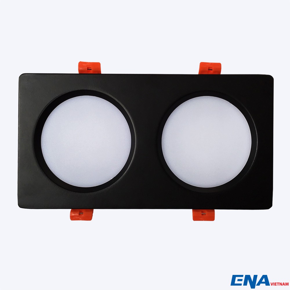 Đèn LED âm trần đôi 2x7W 3 chế độ mẫu DTD